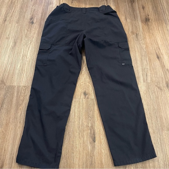 5.11 Tactical Cargo Pants Men’s 40x34 Navy Rip Stop Pockets Elastic Waist - Picture 3 of 10
